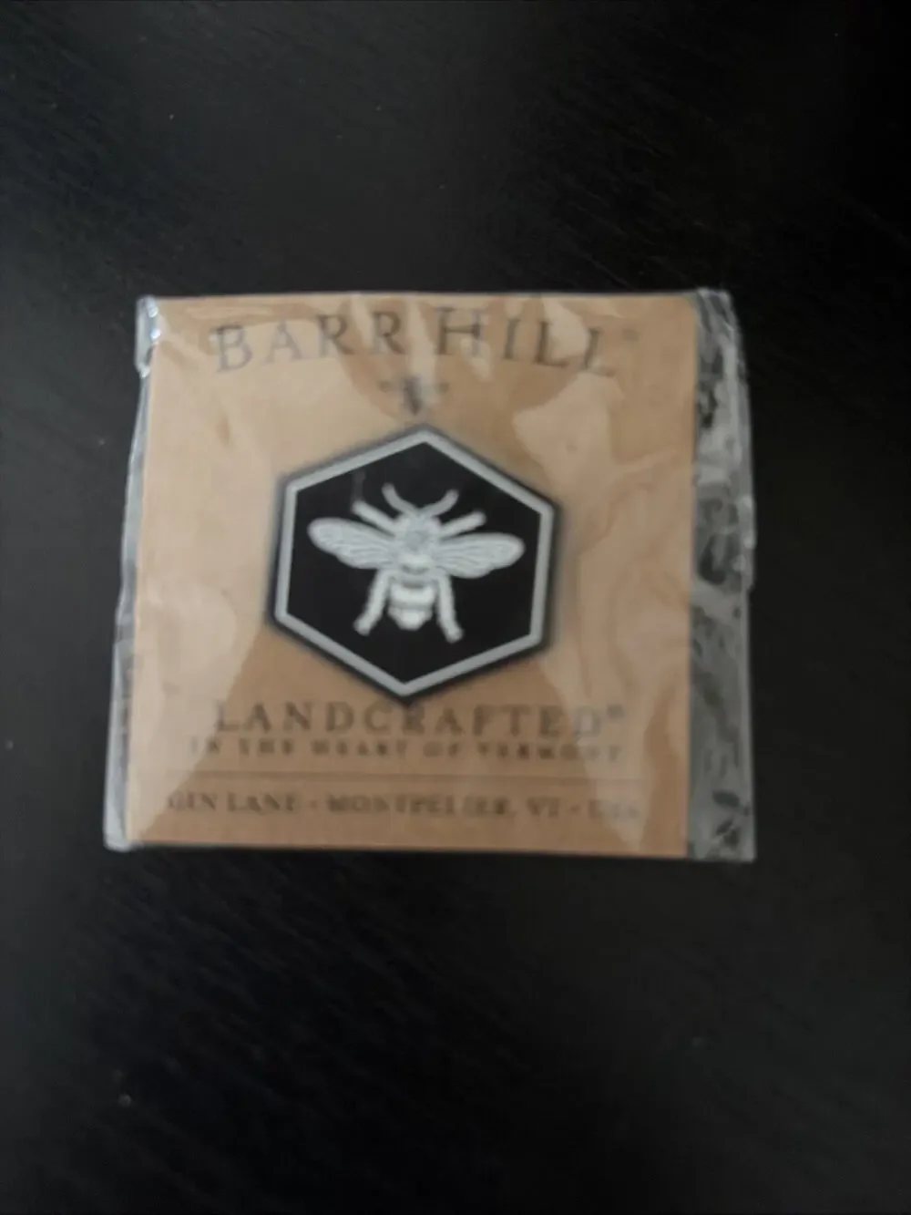 Bar Hill Gin Black And White Bee Hexagon Enamel Bar Swag Pin